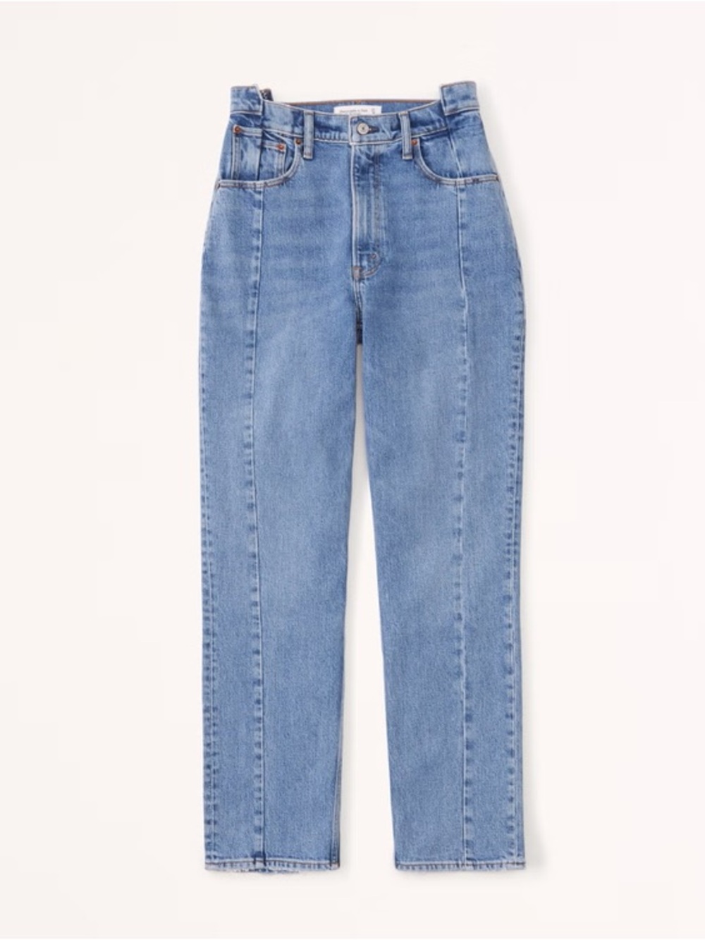 Abercrombie & Fitch Mid-Rise Straight Leg Jeans - Light Blue